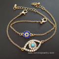 Evil Eye Gold Bracelet Rhinestone Blue Evil Eye Bracelets